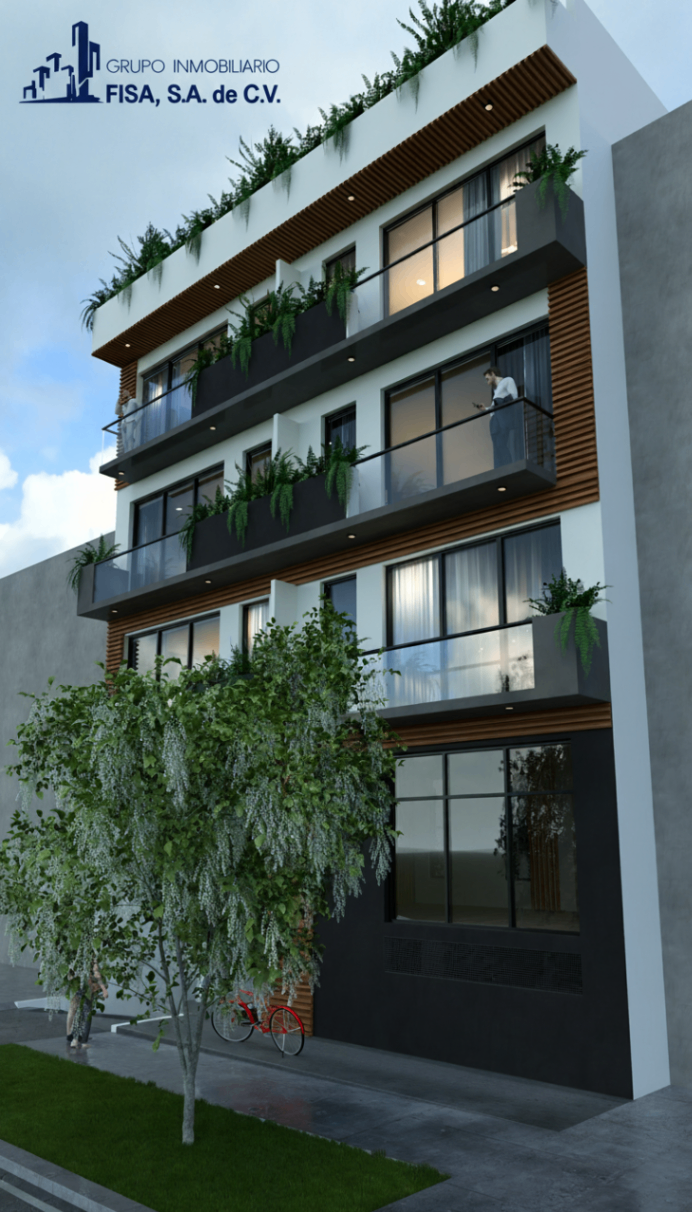 Fachada lateral - Preventa Narvarte